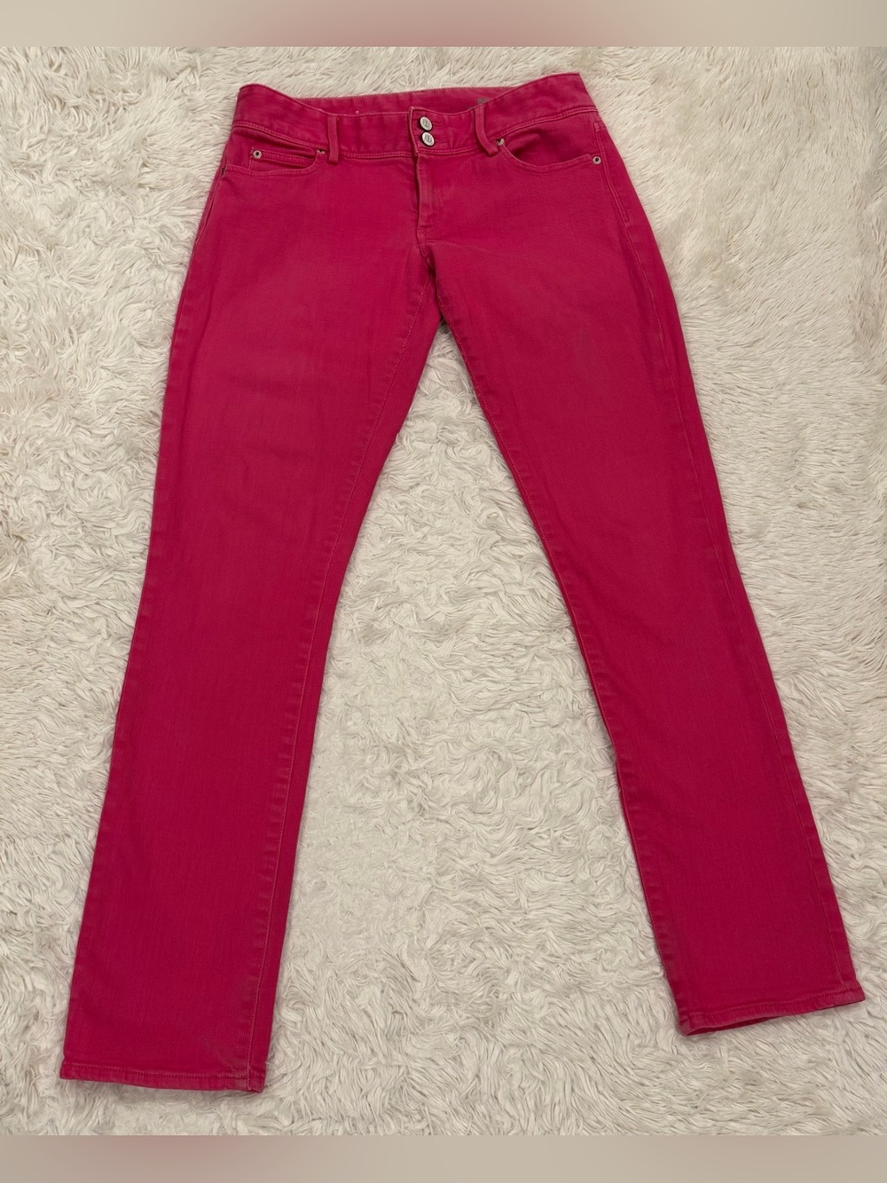 Lilly Pulitzer Worth Straight Jeans Pink Women’s Sz 6 Stretch Denim Pants Office